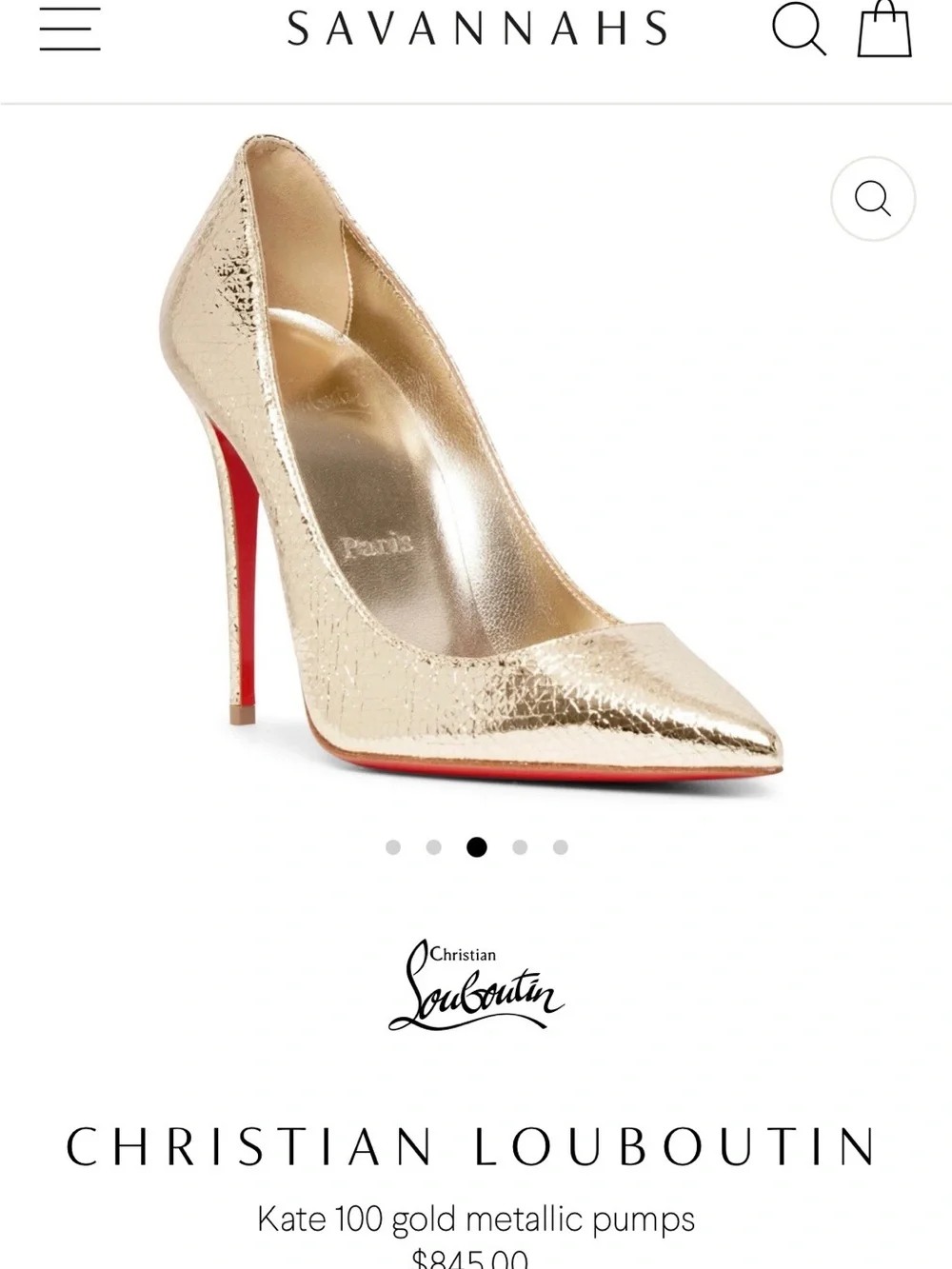 Kate 100 Gold Metallic Pumps Christian Louboutin Metallic Textured Pointed-Toe